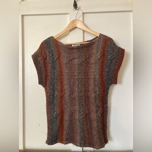 Fioreblu wool blend med in Italy Sweater M 48% Wool subtle rainbow colors